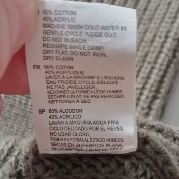 Rd Style Dark Olive Green Long Sleeve Crewneck Ribbed Knitwear Pullover Sweater - Picture 5 of 12